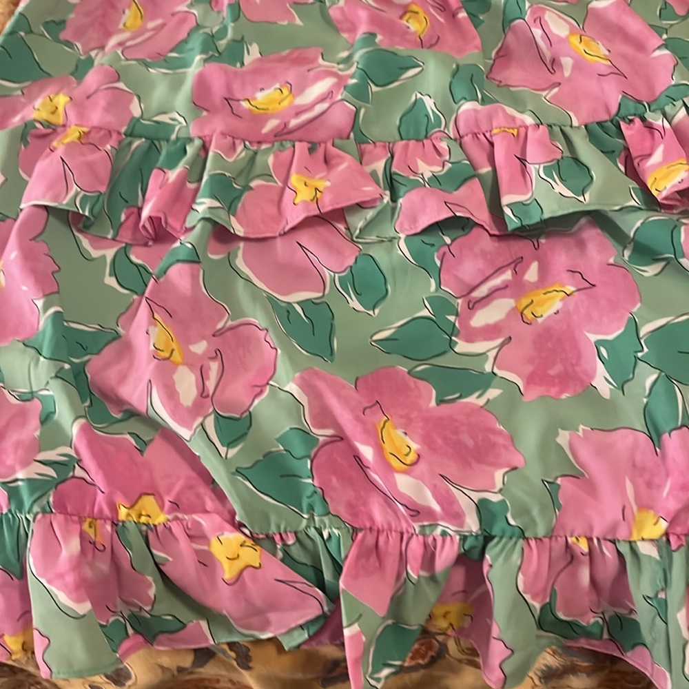 Floral Dress in Pink and Green - Picture 3 of 3